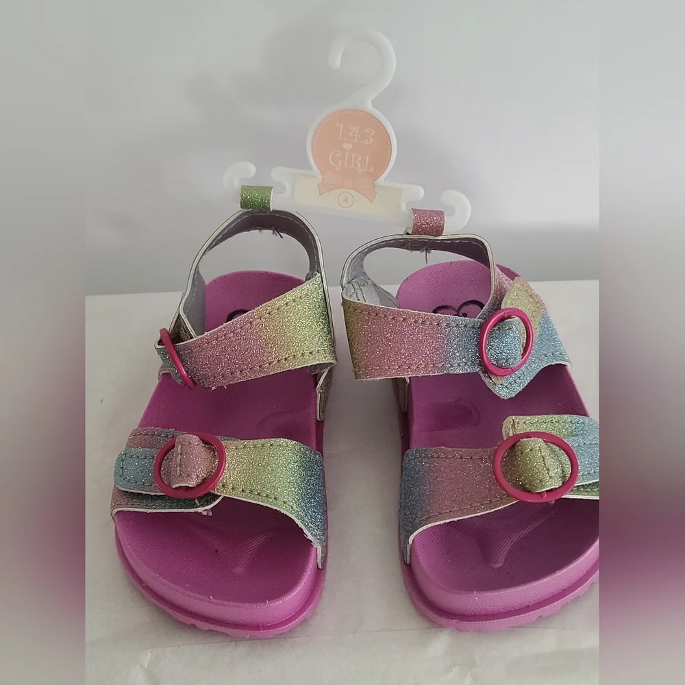 Baby Girl 143 Girls Rainbow Multicolor Sandals Size 4